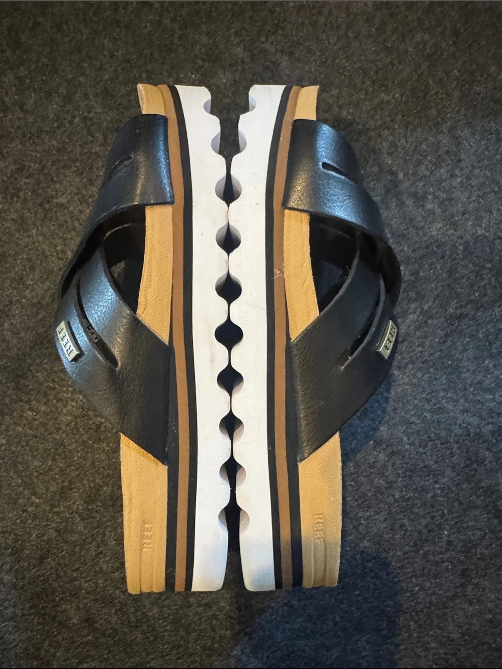 REEF Kaia Criss-Cross slide sandals US size 7 women’s like new